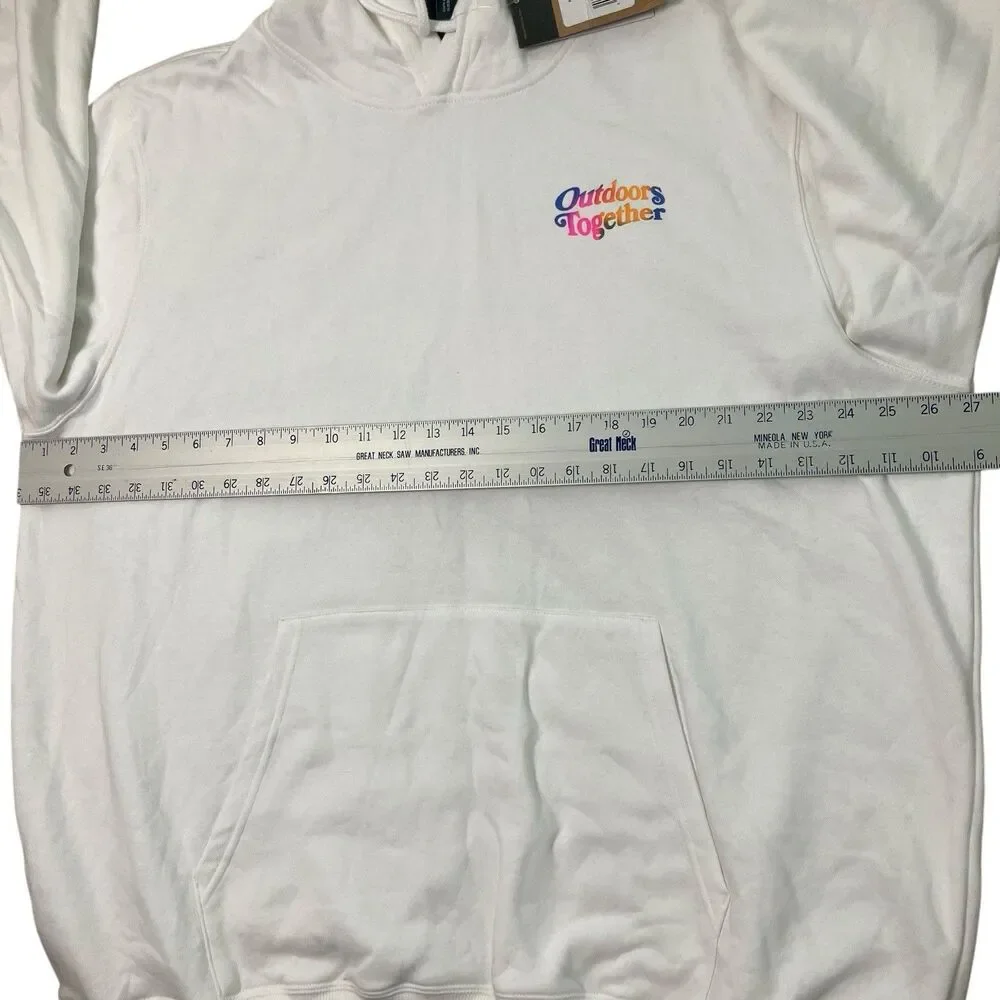 The North Face‎ White Graphic Pullover Outdoors Together Hoodie  *READ*